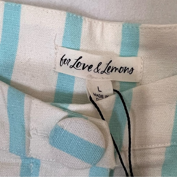 For Love & Lemons Striped Mini Skirt NWT Size L - Picture 5 of 6